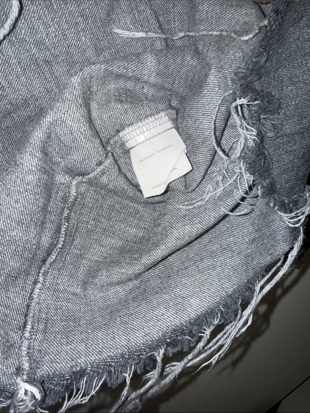 Washed Charcoal Distressed Short-Sleeve Tee by Marques’ Almeida - Picture 9 of 11